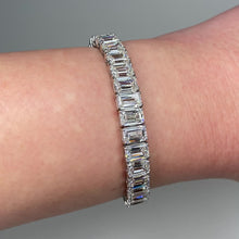 Load and play video in Gallery viewer, Emerald Cut Tennis Bracelet
